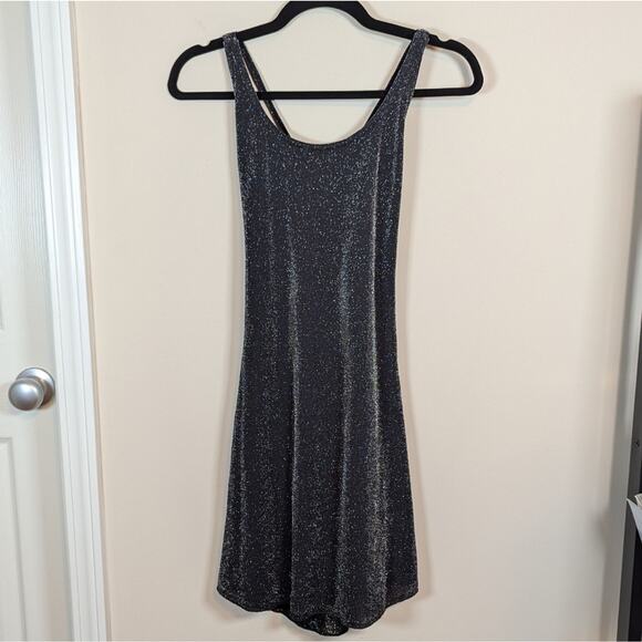 Black Sparkly Glitter Dance Dress - Picture 3 of 8